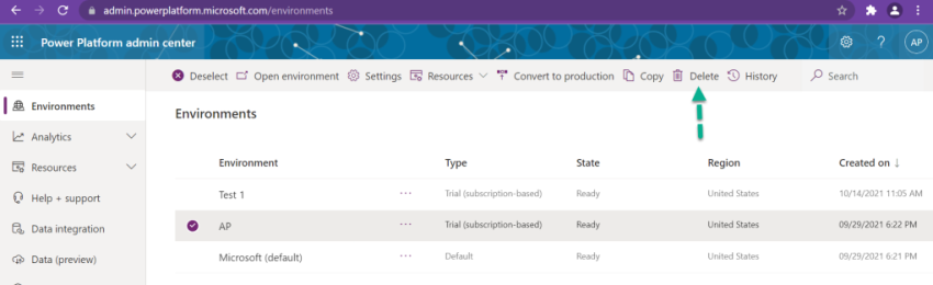 How to delete an unwanted CRM environment in Dynamics 365 CRM Online